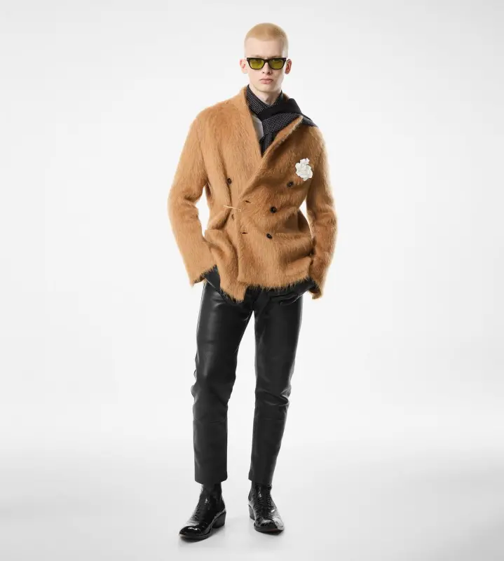 MOHAIR JACKET CARAMEL BEIGE online